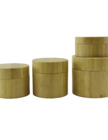 Hot sale 5ml 10ml 15ml 20ml 30ml 50ml 100ml 250ml Cosmetic Packing Hair Cream Jar Bamboo Jar with Bamboo Lid