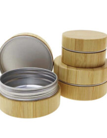 Empty Wholesale Friendly 10ml 15ml 30ml 50ml 100ml 150ml Cosmetic Face Cream Bamboo with Aluminum Inner 8888J