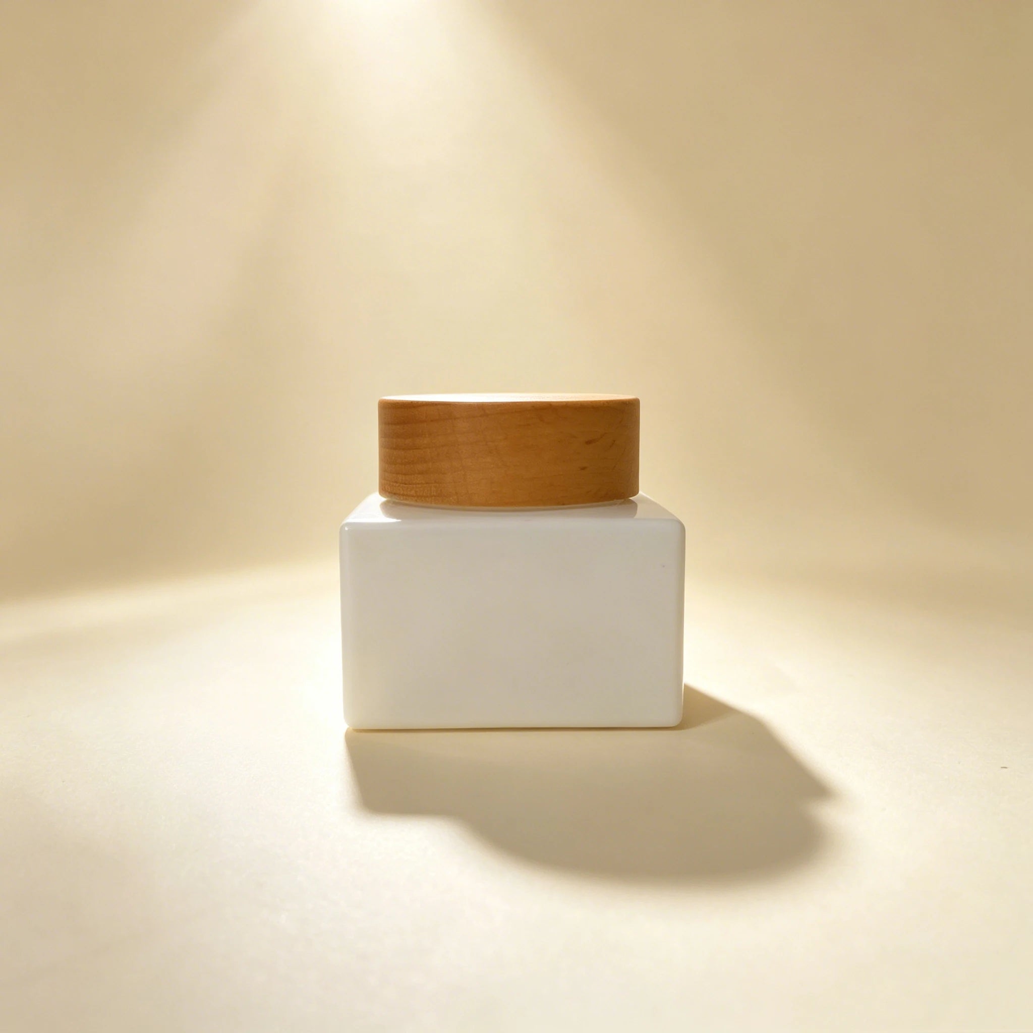 Face Cream Cosmetic Lip Balm Empty square Glass Jar with Wooden Lid for Skin Care Packaging Set 30ml 50ml 30g 50g - 图片 3
