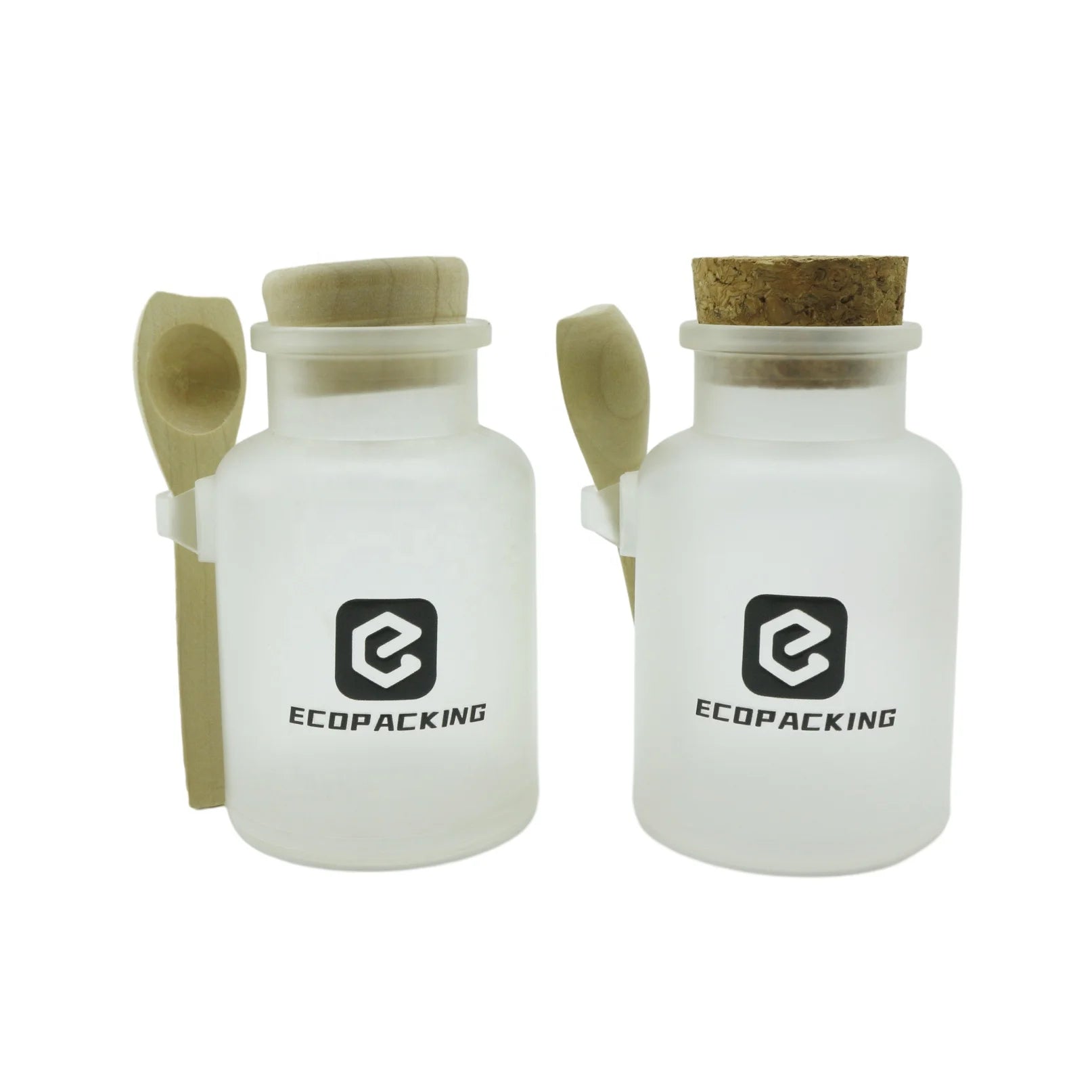 100ml 200ml 300ml 500ml Body Scrub Bottle clear Frosted Cosmetic Plastic Bath Salt Jar - 图片 2