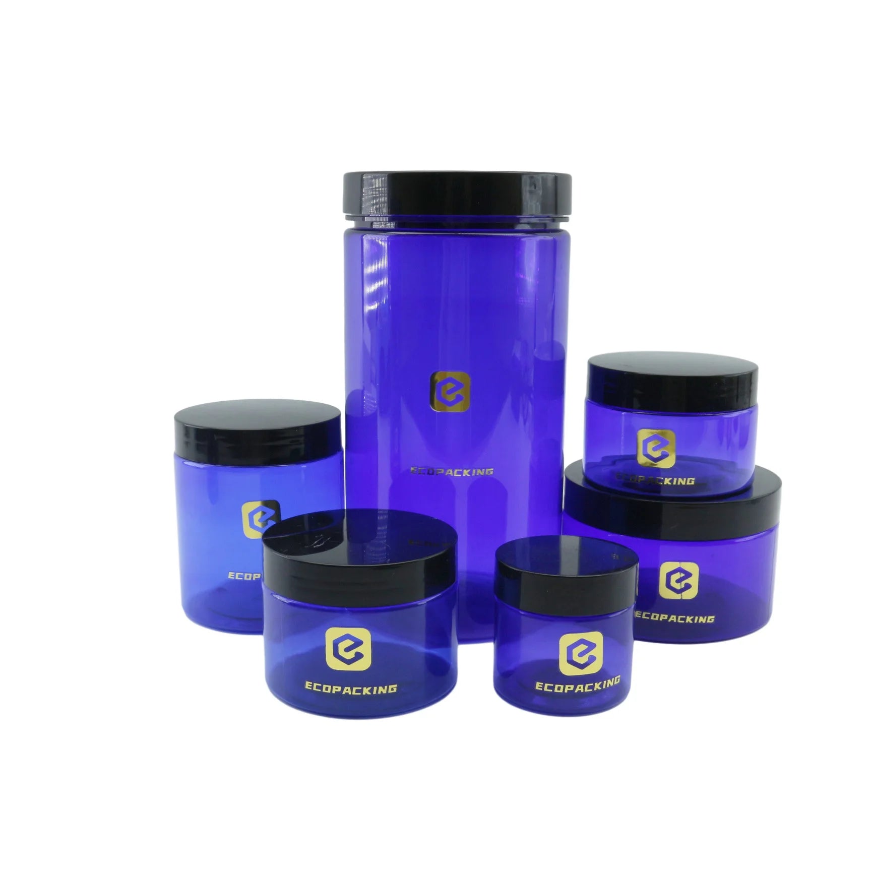 Wide Mouth 50ml 100ml 150ml 200ml 250ml 300ml 500ml Frosted Black White Amber Cosmetic PET Plastic Cream Jars with Lids F888 - 图片 6
