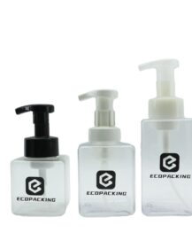 square Plastic Pump Spray Dispenser 250ml 450ml 650ml Foam Bottles M888
