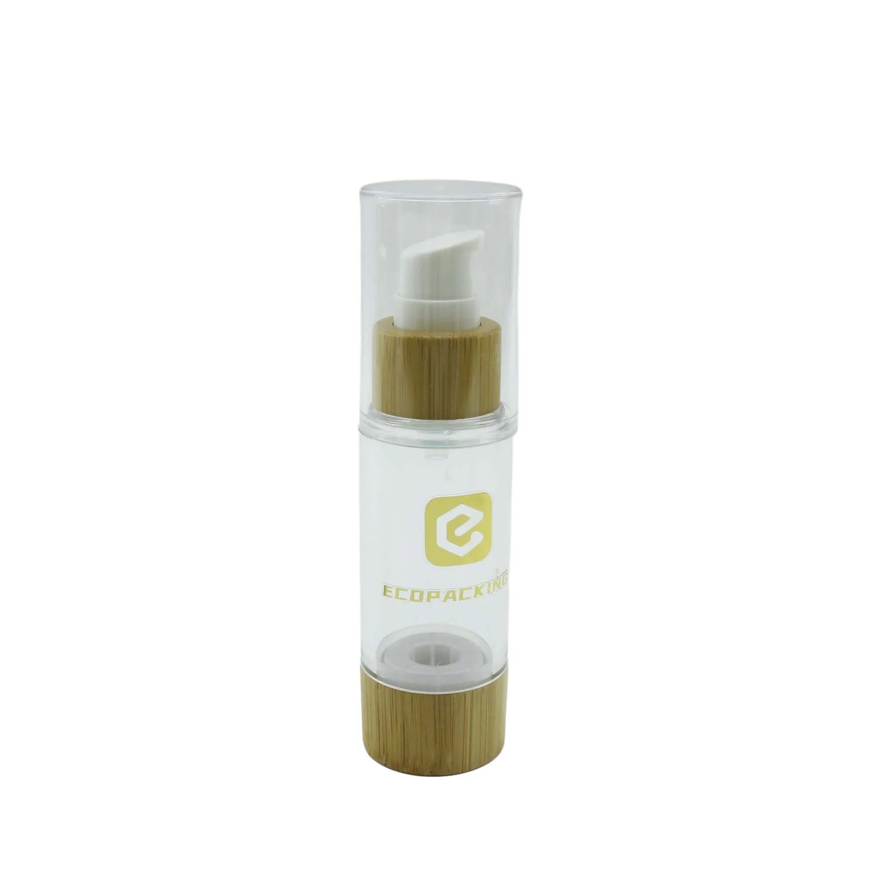 15ml 30ml 50ml 100ml 120ml Bamboo Jar Airless Pump with for Cap Custom Print for Shampoo/Skin Care Serum/Lotion Cream - 图片 3