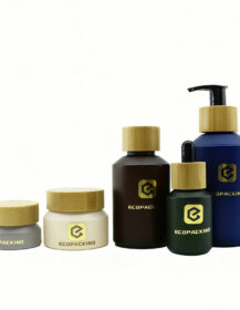 Cosmetic Slanted Shoulder Lotion Bottle 5/15/30/50/120ml Custom Color Set Glass Lotion Pump Bottle for Mascara