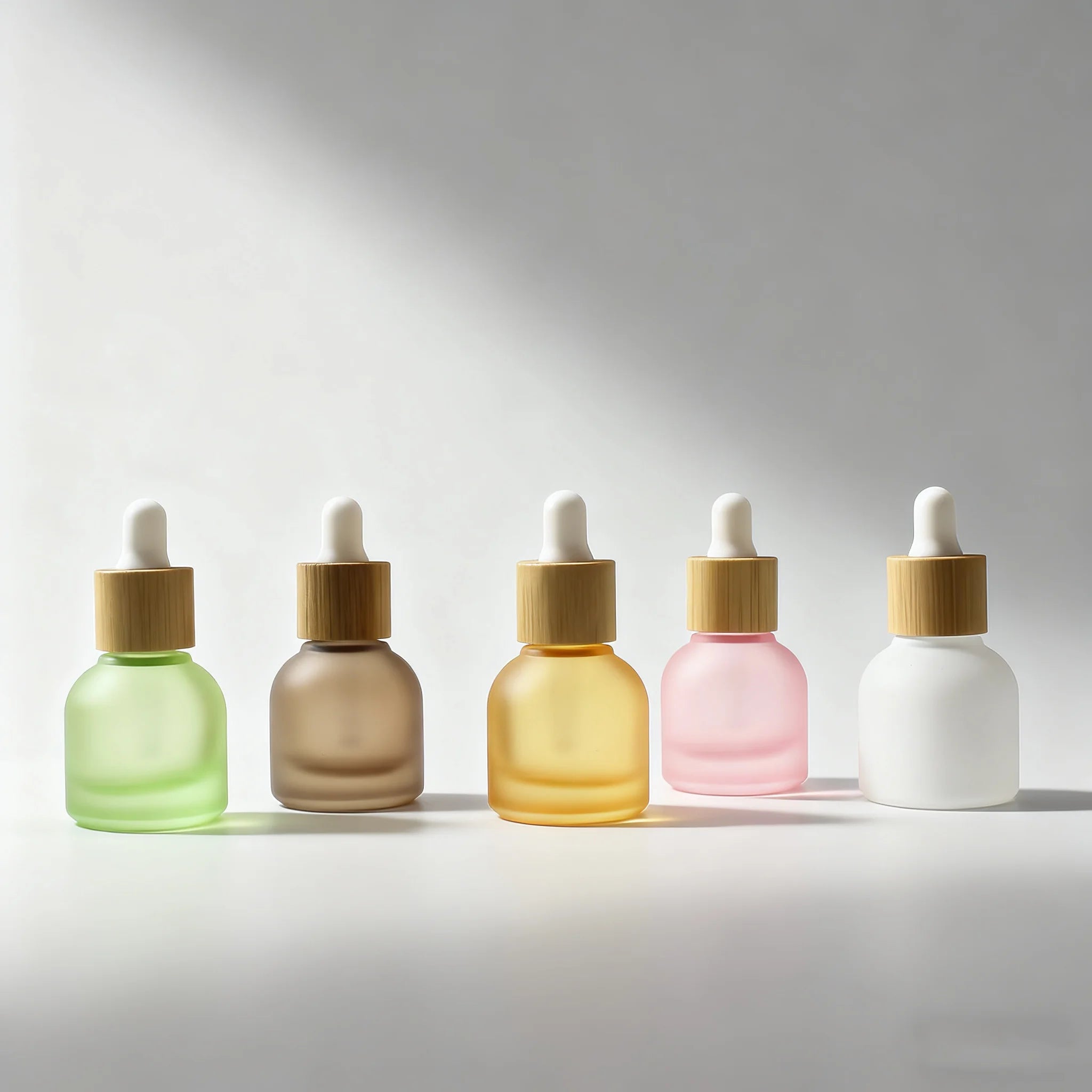 10ml Luxury Bamboo Wood Cap Essential Oil Frosted Glass Dropper Bottle Packaging Perfume Container - 图片 3