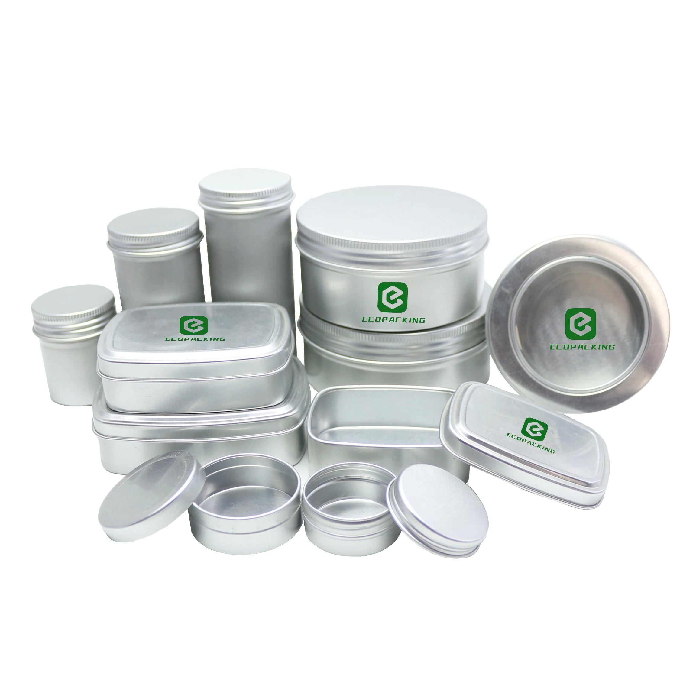 Custom Printed Aluminum Tin 1oz 2oz 3oz 4oz 5oz 6oz Metal Aluminum Candle Tin Can Jars - 图片 5