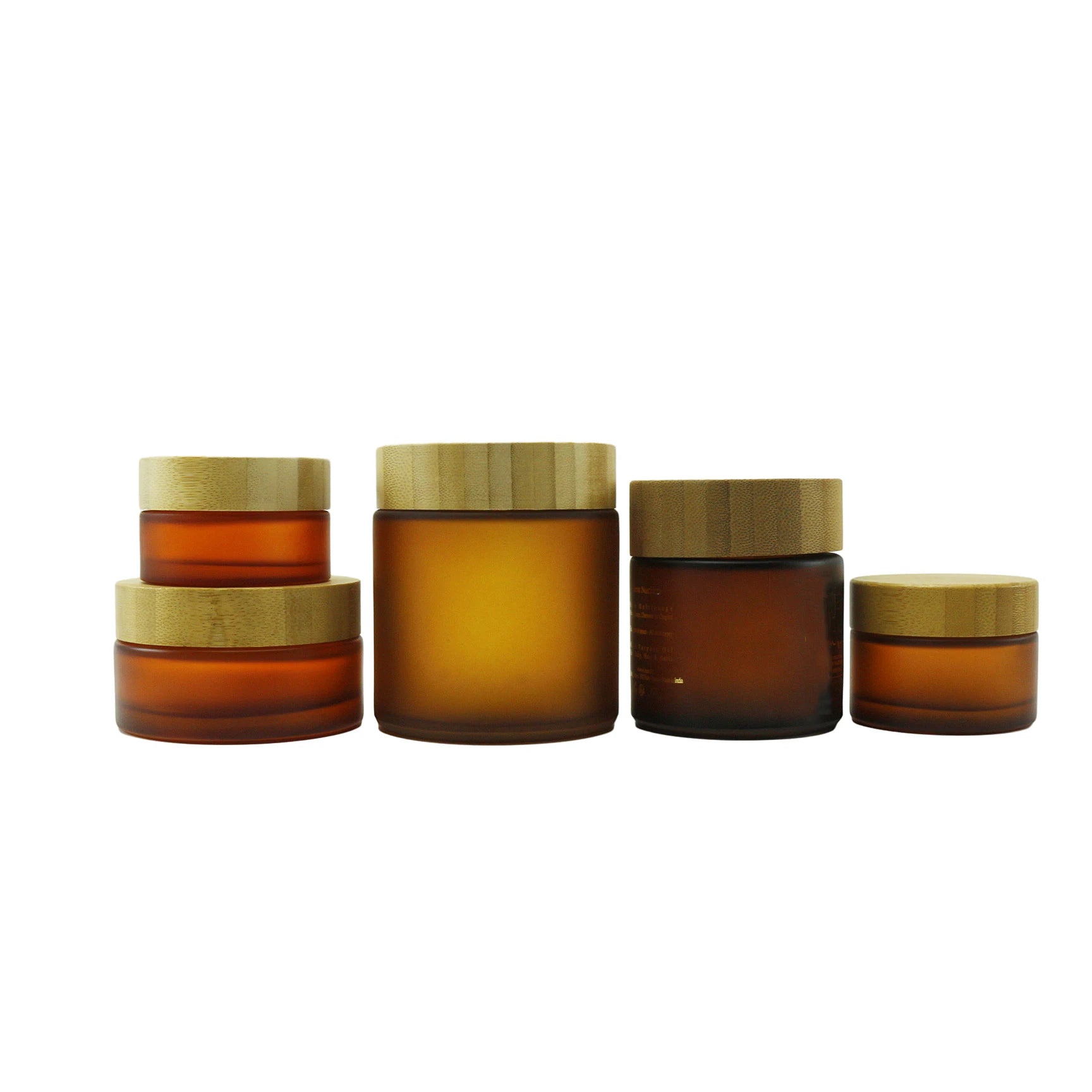 Wholesale Cream Jar 50ml 100ml 150ml Empty Cosmetic Glass Jar With Bamboo Lids - 图片 6