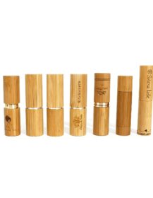 Eco Friendly Biodegradable Refillable 5ml Bamboo Lip Balm Tubes Lipstick Tube Container C888