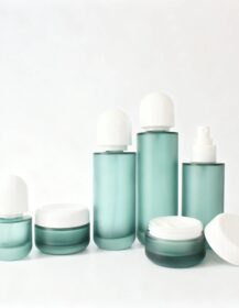 In Stock Luxury Glass Cosmetic Packaging Set 30ml 50ml 100ml 120ml Lotion Bottle 30g 50g Cream Jar
