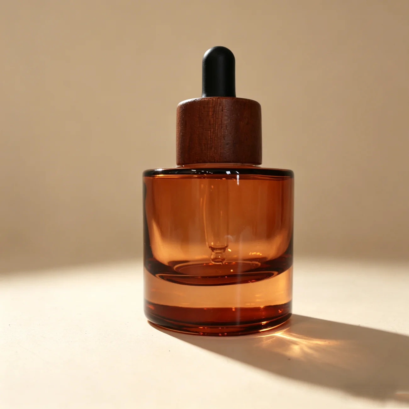 Luxury Custom Color Skincare Packaging 15ml 30ml 50ml Eye Hair Oil Wood Dropper Bottle with Pipette - 图片 6