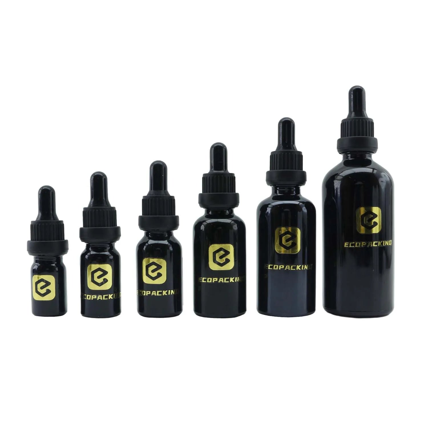 Luxury Olive Oil Empty Black Glass Dropper Bottle 5ml 10ml 15ml 20ml 30ml 50ml 100ml - 图片 6