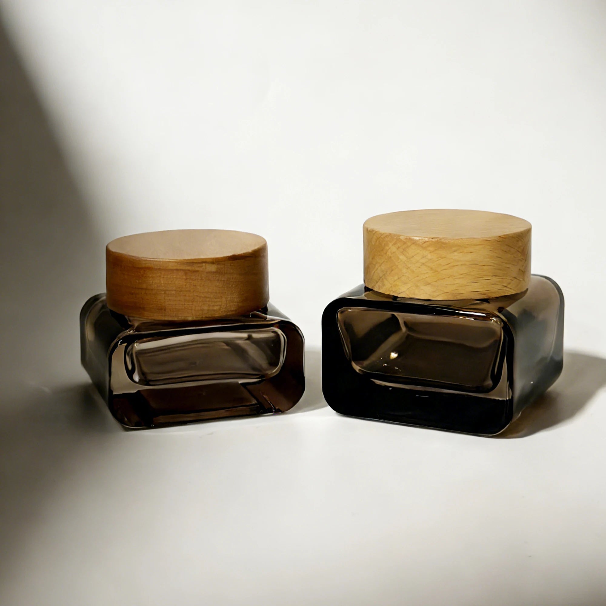 Customizable Gradient Orange Glass Skincare Bottles Jars-Logo Printed Cosmetic Packaging Pump/Screw Cap Square Skin Care Serum - 图片 5