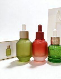 1oz Custom Color Glass Essential Oil Dropper Bottles Empty Glass Serum Bottle for Skincare Packaging 30ml