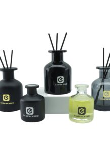50ml 100ml 200ml Glass Essential Oils Bottle Diffuser Round Reed Diffuser Bottles Sets F888