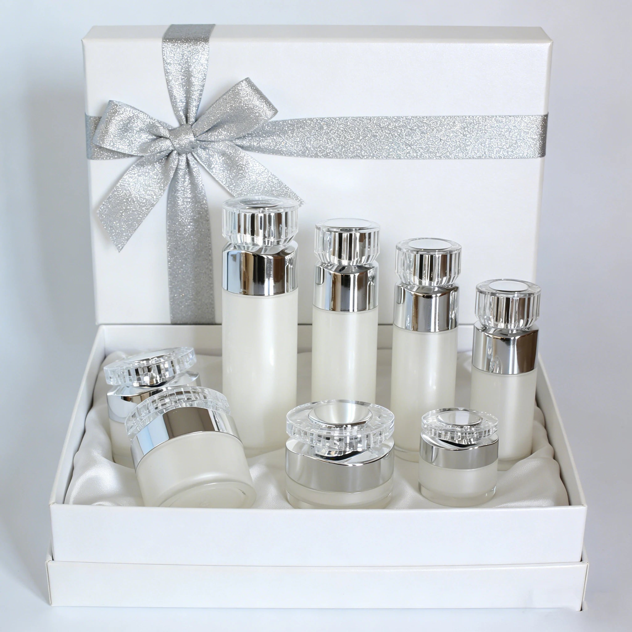 15ml 30ml 40ml 50ml 100ml Luxury Acrylic White Airless Pump Body Oil Bottle Packaging for Face Lotion Serum - 图片 6
