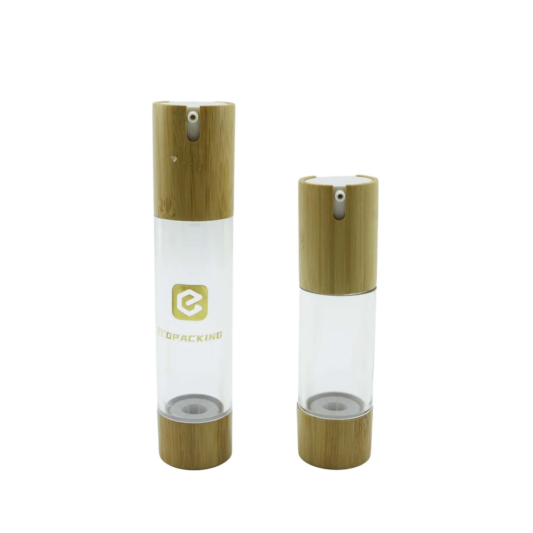 Eco Friendly 15ml 30ml 50ml 100ml Bamboo Airless Pump Bottle for Cosmetic Lotion