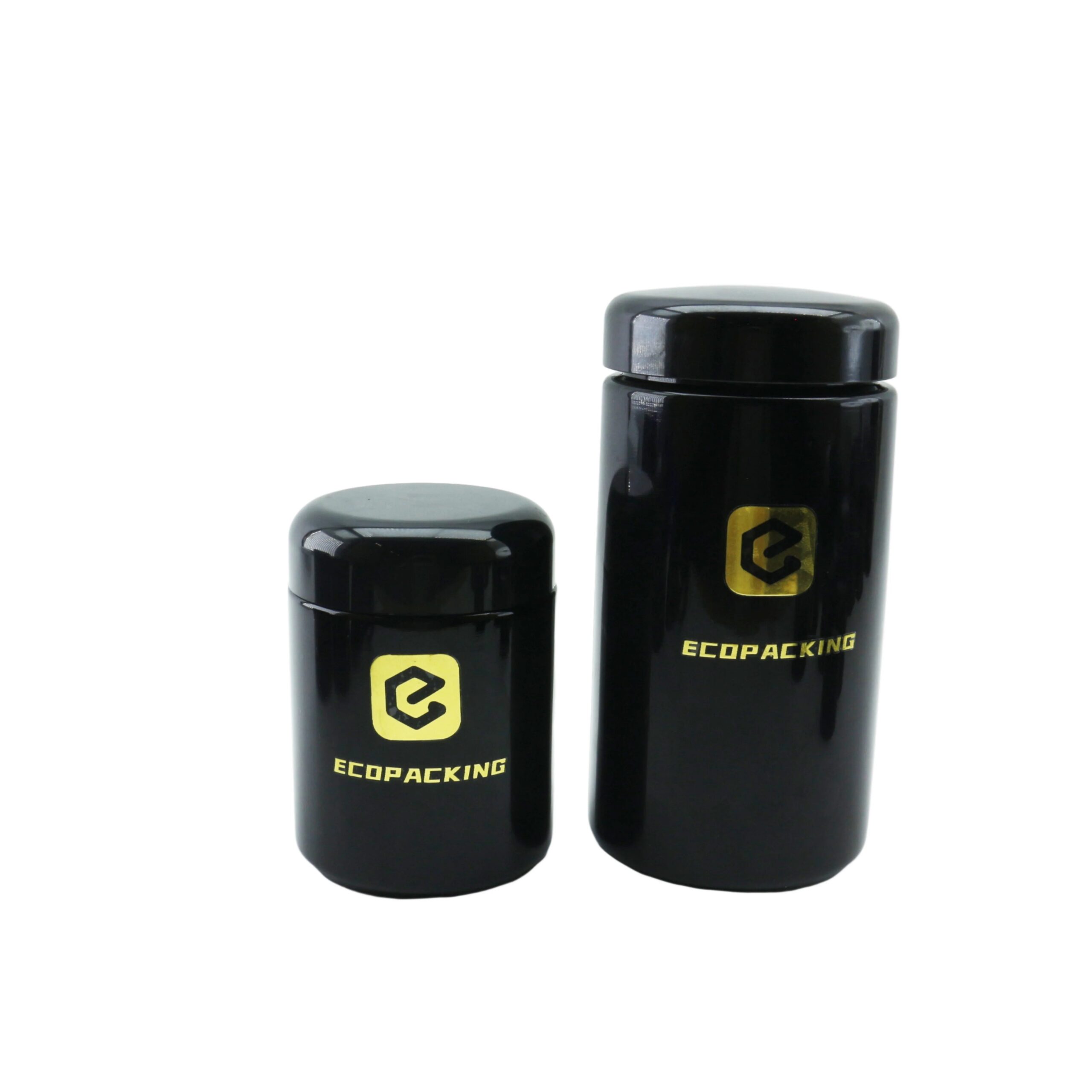Round Large Smell Proof air Tight Storage Glass Jar 250ml 500ml 1000ml UV Black Dark Violet Uv Glass Jar - 图片 7