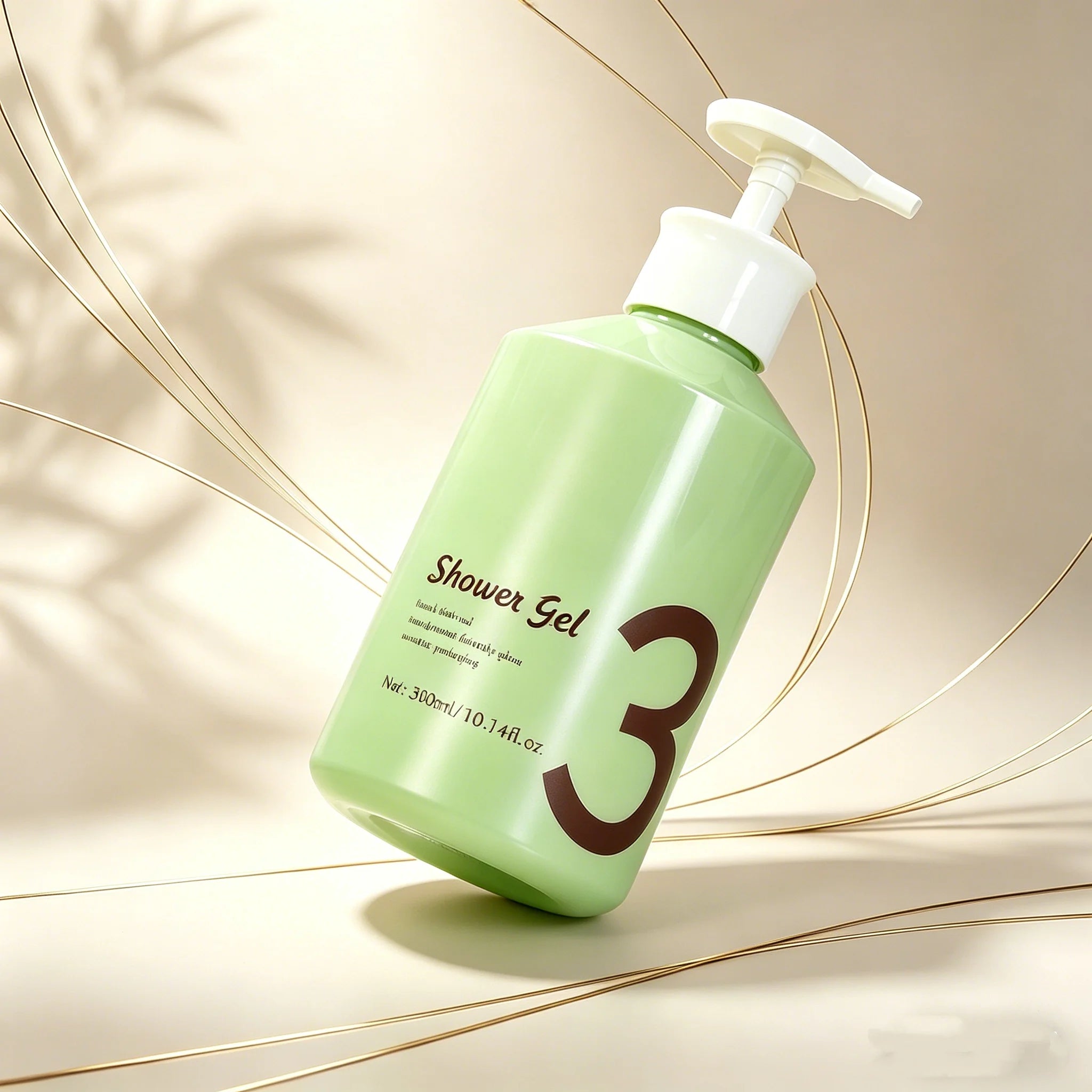 Custom 300ml 500ml Empty Glass Round Pump Sprayer Lotion Bottle Hand Wash Bottle Shampoo Soap Bottles for Cosmetic Packaging - 图片 3