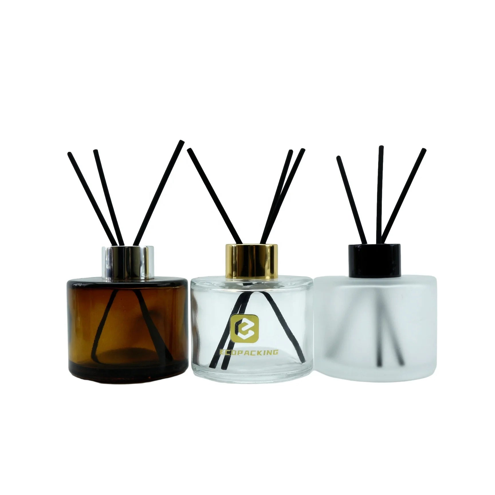 Wholesale High-grade Clear 50ml 100ml 150ml 200ml Reed Diffuser Bottle Frosted Glass Bottle With Screw Lid - 图片 4