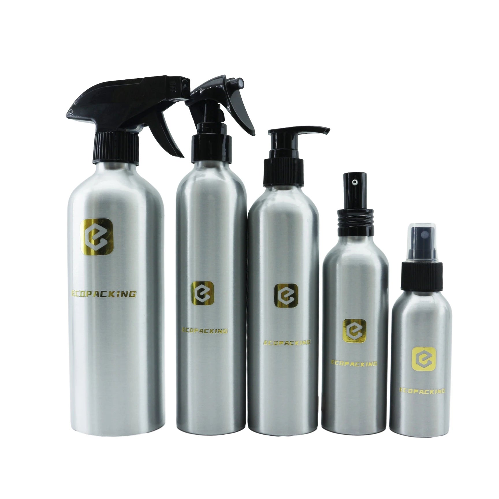 Stock Custom Empty Cosmetic Packaging Aluminum Soap Shampoo Pump Bottle 30ml 50ml 100ml 250ml 500ml for Essential Oils Perfumes - 图片 5