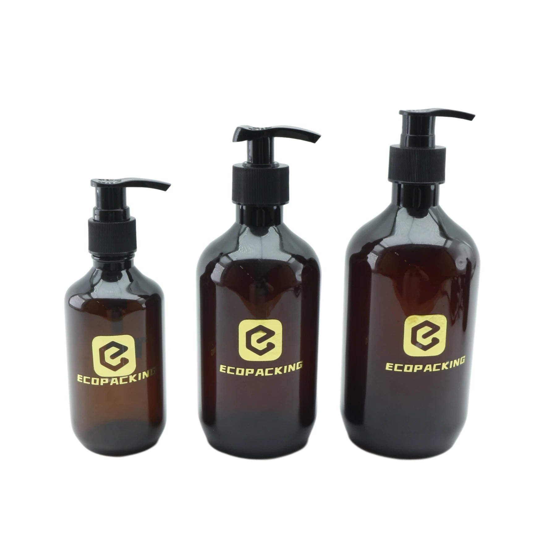 250ml 300ml 500ml 1000ml Amber PET Plastic Shampoo Bottles - 图片 7