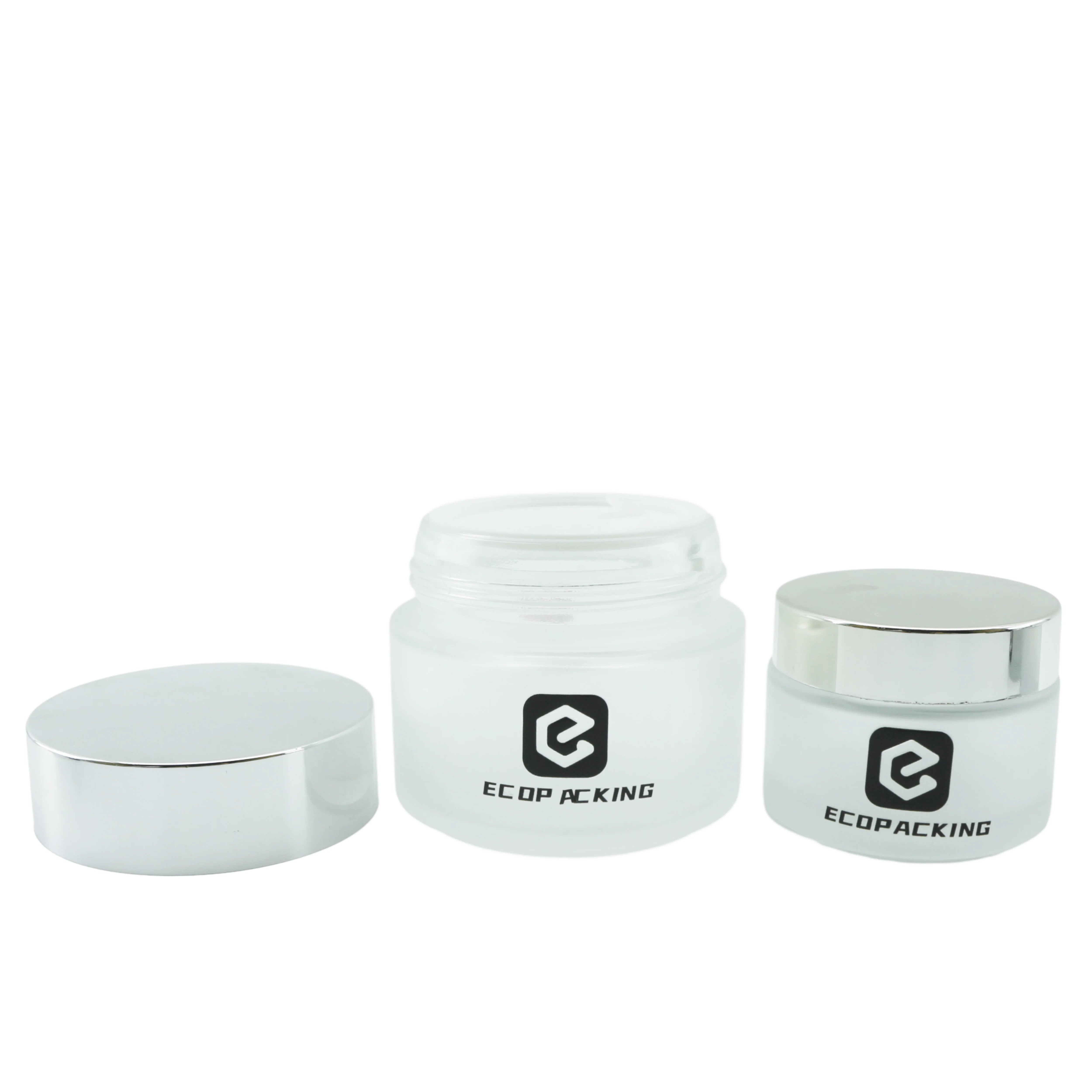 5g 10g 15g 20g 50g 100g Empty Round Matte Face Cream Frosted Lip Balm Container Cosmetic Glass Jar With Lid - 图片 3