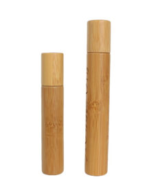 5ml 8ml 15ml Fashion Empty Bamboo Perfume Oil Bottle Roller Ball Roll on Glass Roller Bottle Packaging in Stock
