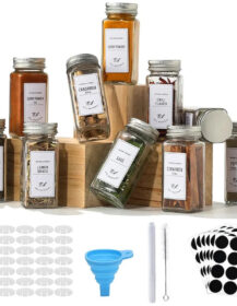 Camping Seasoning Jar Set for Spice 12pcs 24pcs Kitchen Glass Spice Jar Set 120ml Glass Spice Jar Set