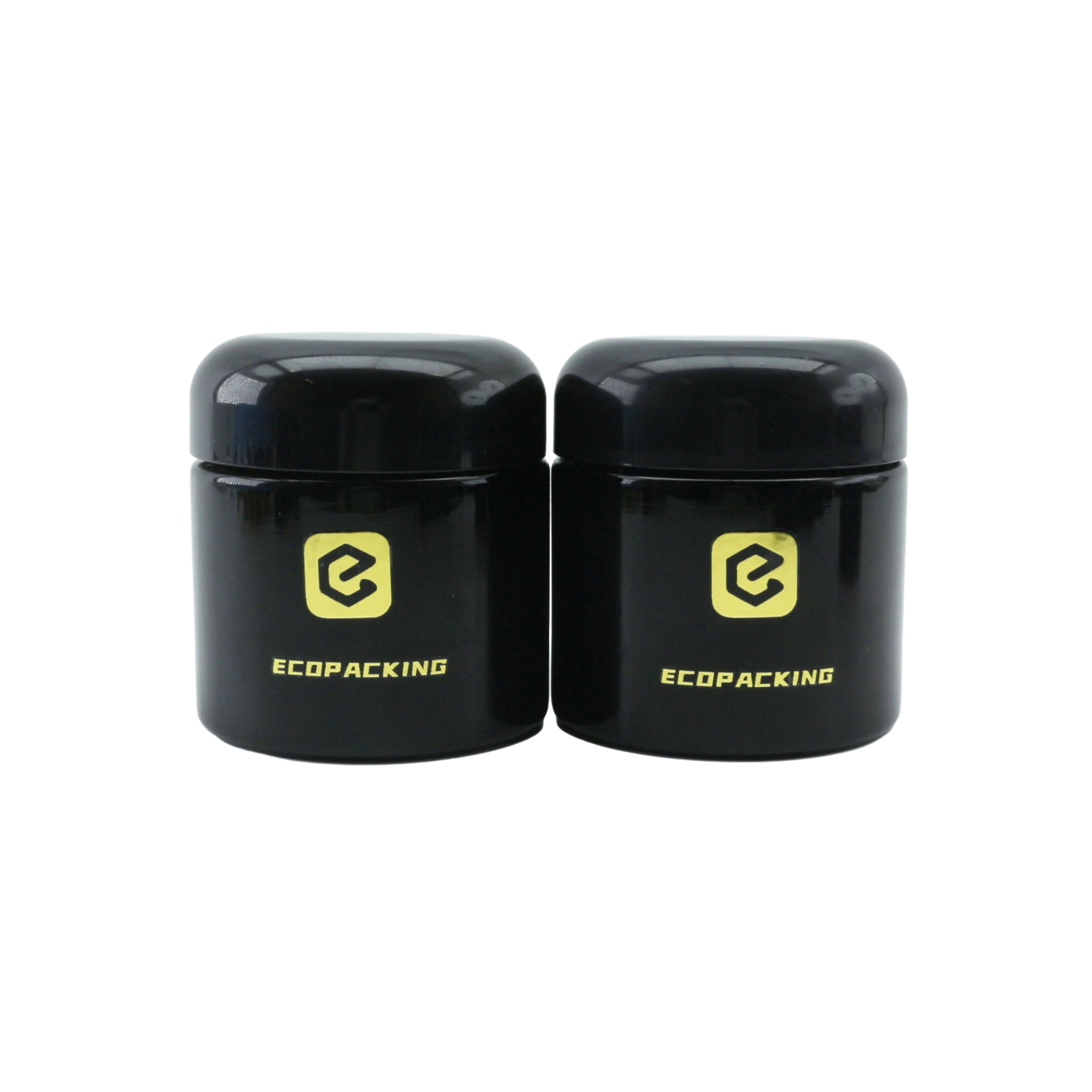Wholesale 5ml Uv Glass Black Jar Cosmetic Eye Cream Black Round Jars Uv Protected Glass Jar - 图片 6