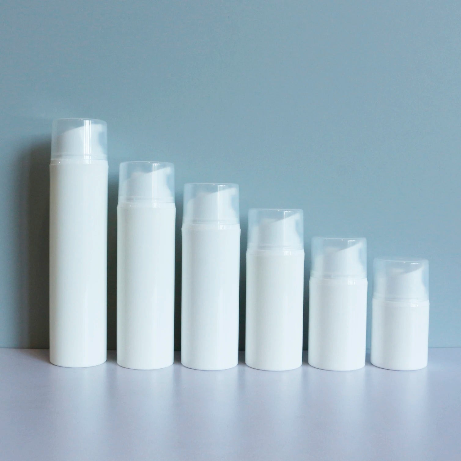 Travel-Size White Cosmetic Lotion Pump Airless Bottle 15ml 30ml 50ml Plastic Bottle for Eye Cream BB Serum Packaging - 图片 5