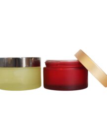 Large Wide Mouth Empty Glass Cosmetic Cream Jar Container with Lid Frosted Skin Care Packaging 200ml 200g 6oz