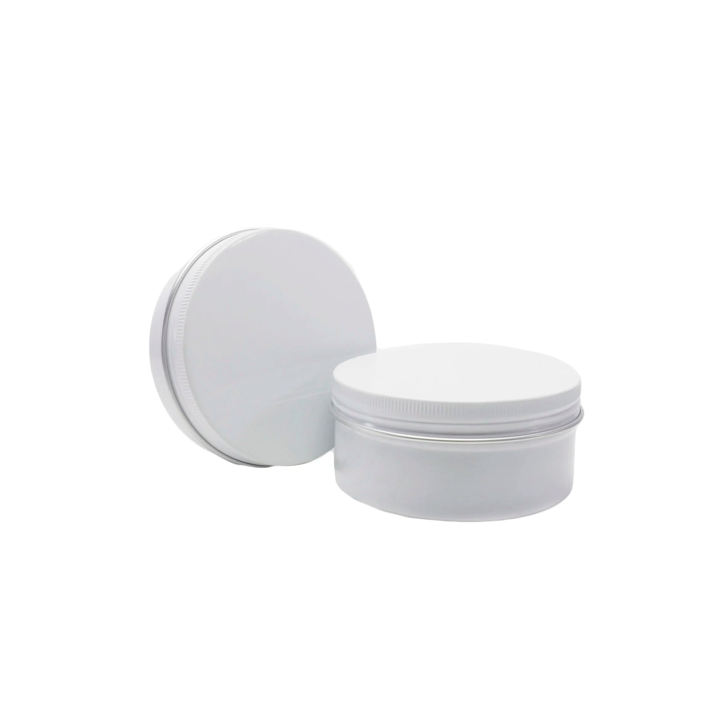 logo Printed 10ml 15ml 30ml 50ml 60ml 80ml 100ml White Aluminum Tin Jar for Lip Balm Body Scrub Cream - 图片 6