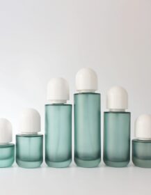 30ml 50ml 100ml 120ml Frosted Dark Green Glass Spray Pump Bottle for Lotion and Cream Jar