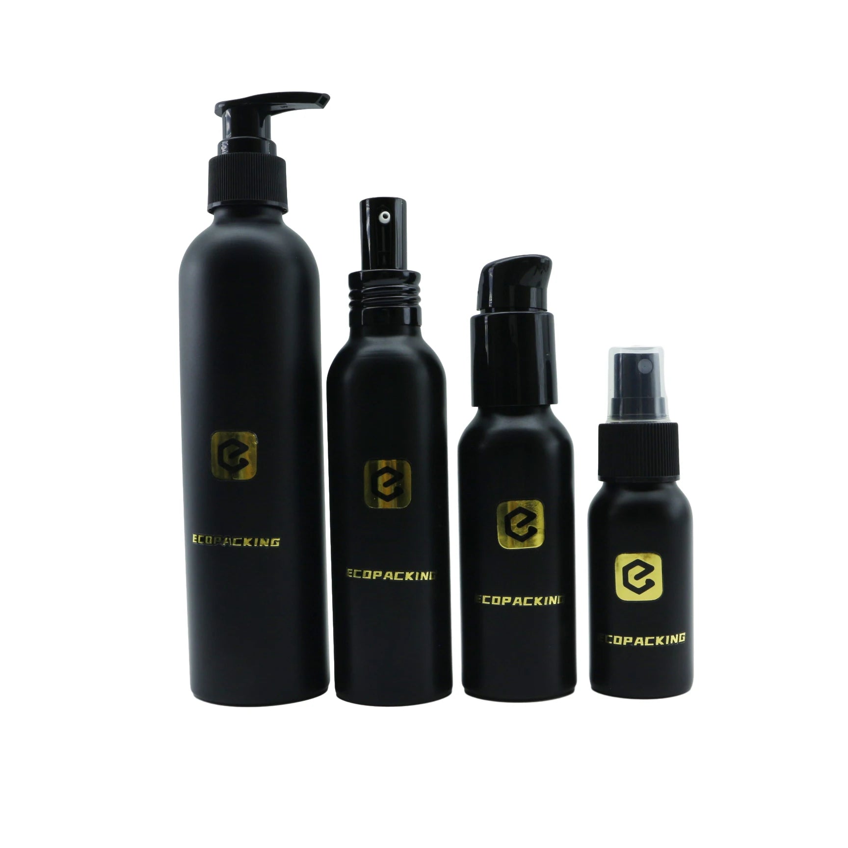 Round Bodycare 50ml 100ml 150ml 250ml Aluminum Bottle With Lotion Dispenser Pump Sprayer Lid for Shampoo Use - 图片 2