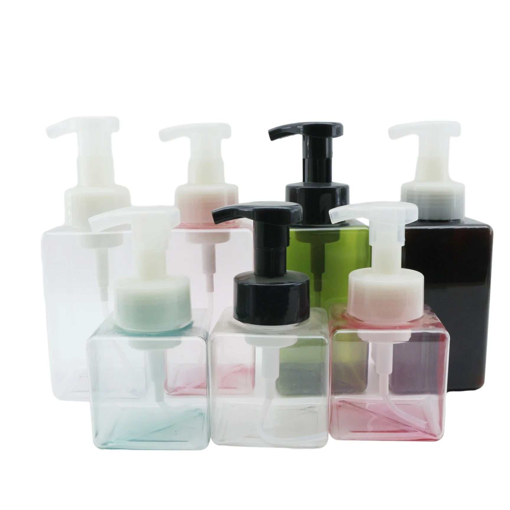 High End 300 ml 500ml PET Plastic HandWash Container Hand Wash Foam Soap Pump Dispenser Bottles With Refillable Liquid - 图片 6