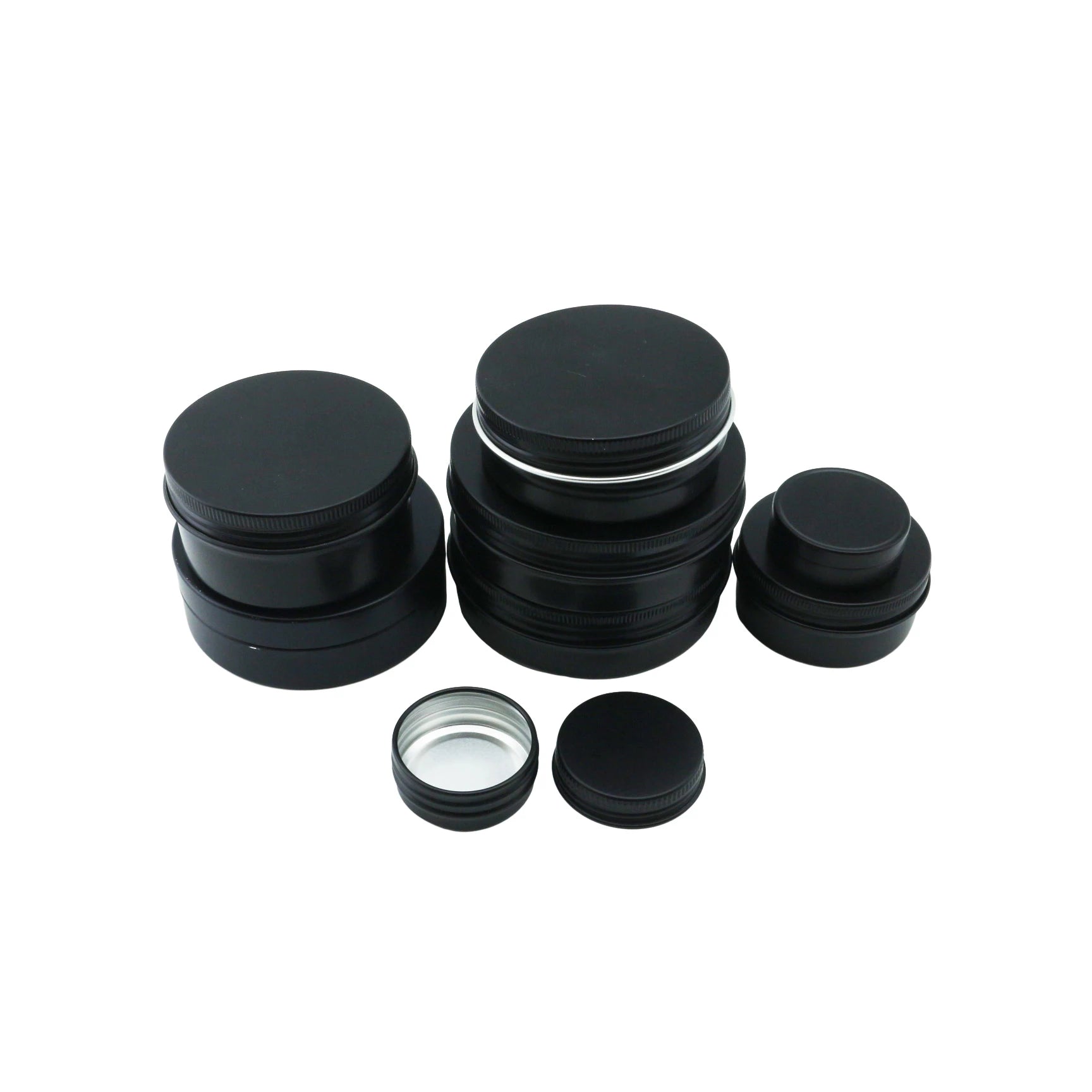 5g 15g 30g 50g 60g 80g Matte Black Custom Round Cosmetic/candle/candy Metal Tins Round Aluminium Tin Boxes/containers/jars - 图片 6