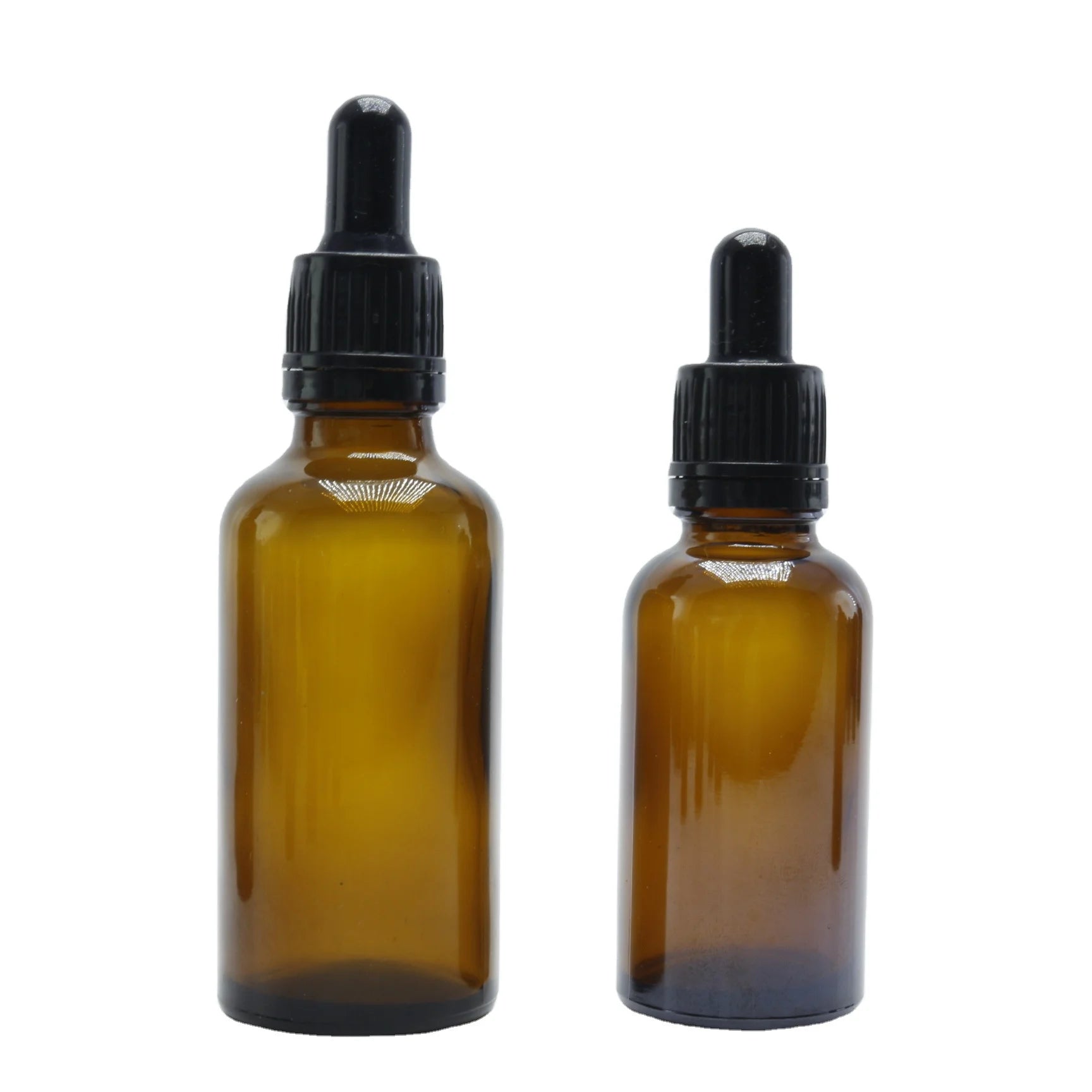 Wholesale 5ml 10ml 15ml 20ml 30ml 50ml 100ml Amber Glass Essential Oil Bottle with Plastic Dropper - 图片 2