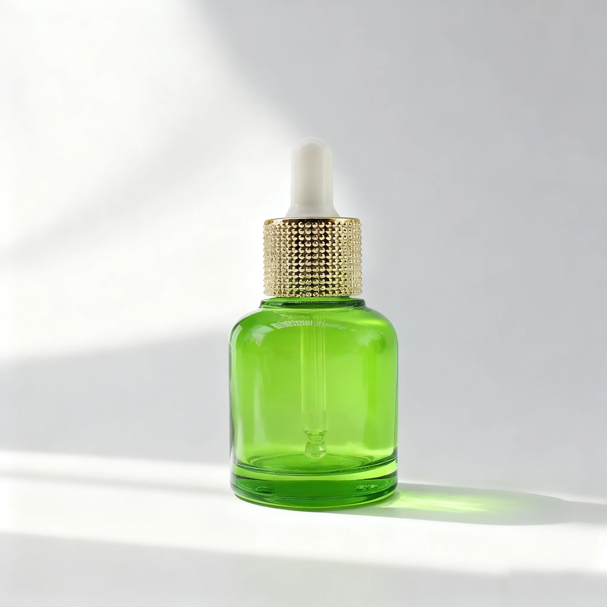 10ml 20ml 30ml Empty Essential Oil Glass Bottle Green Face Serum Glass Bottle With Dropper - 图片 6