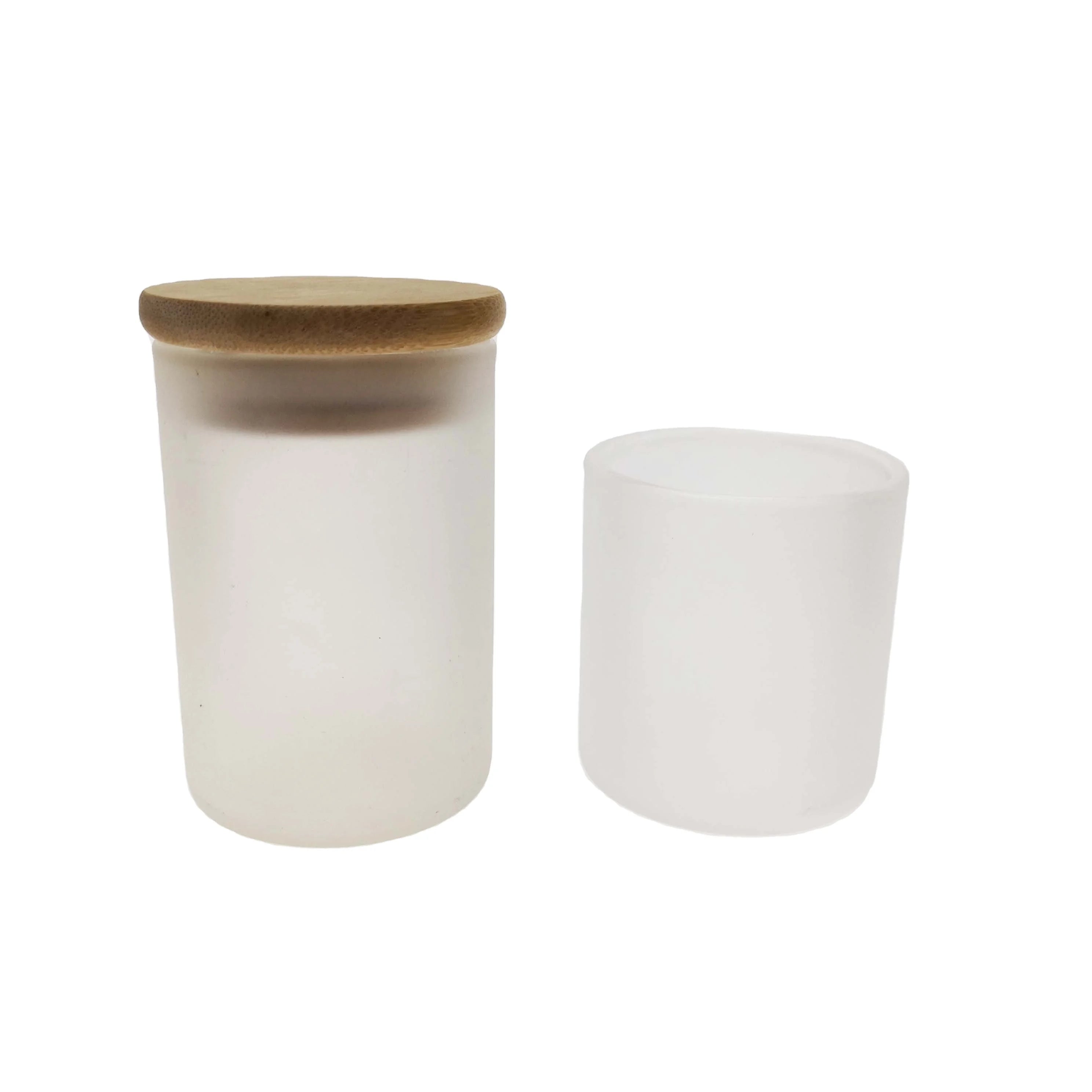 Premium 8oz 10oz 14oz Oem Frosted Transparent clear Candle Empty Jars with Lid and Boxes Packaging - 图片 5