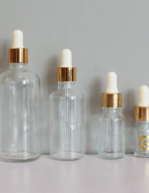 Wholesale Custom 5ml 10ml 15ml 20ml 30ml 50ml 100ml Clear Round Boston Glass Essential Oil Dropper Bottle With Screw Lids