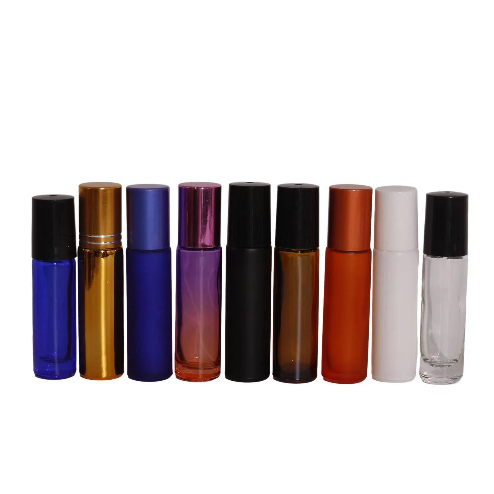 Hot Selling 8ml 10ml Empty Amber Black Frosted Essential Oil Perfume Cosmetic Glass Roll on Bottle 5ml With Roller Ball AAA8888 - 图片 7
