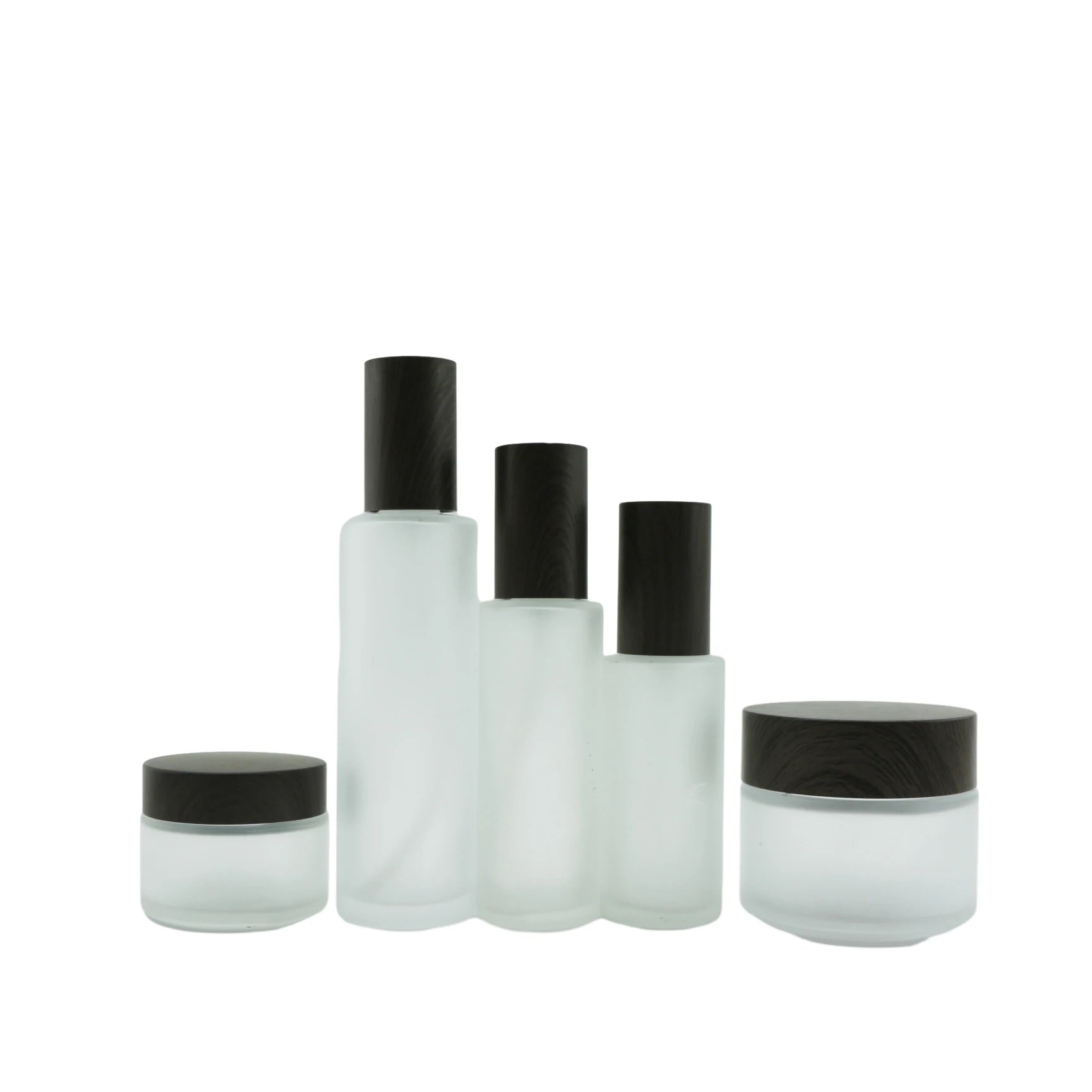 Empty 30g 50g Cream Jar 30ml 50m l 100ml 120ml Glass Pump Bottle Cosmetic Packaging Set - 图片 3