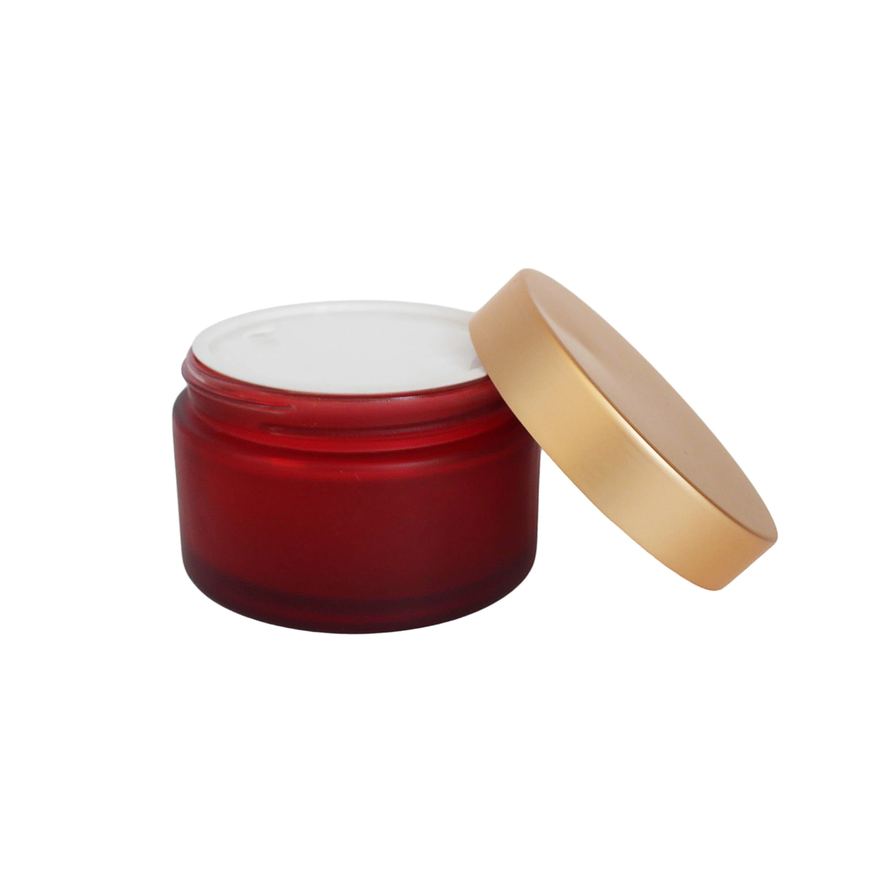 Custom Empty Wide Mouth 6oz Luxury Cosmetic Body Cream Body Scrub Butter Skin Care Glass Jar 200ml 200g Cream Frosted with Lid - 图片 4
