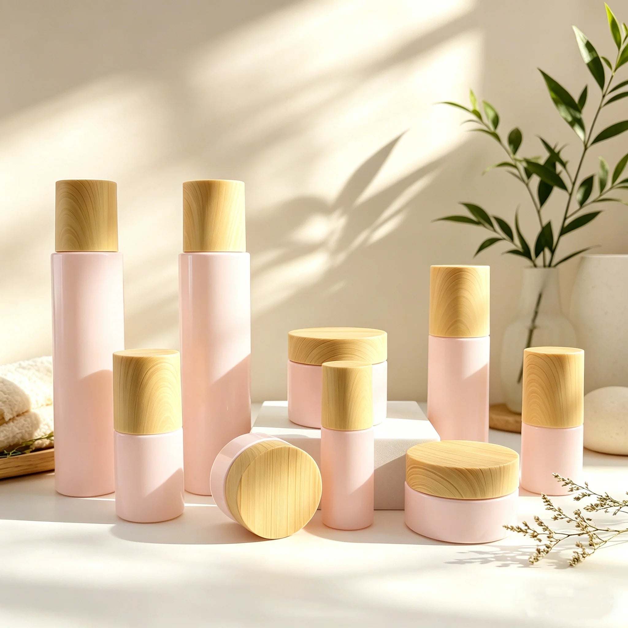 New Design Skincare Containers Luxury Glass Packaging Spray Lotion 1oz 30ml 50ml 60ml 100ml 120ml Glass Jar and Serum Bottle - 图片 5