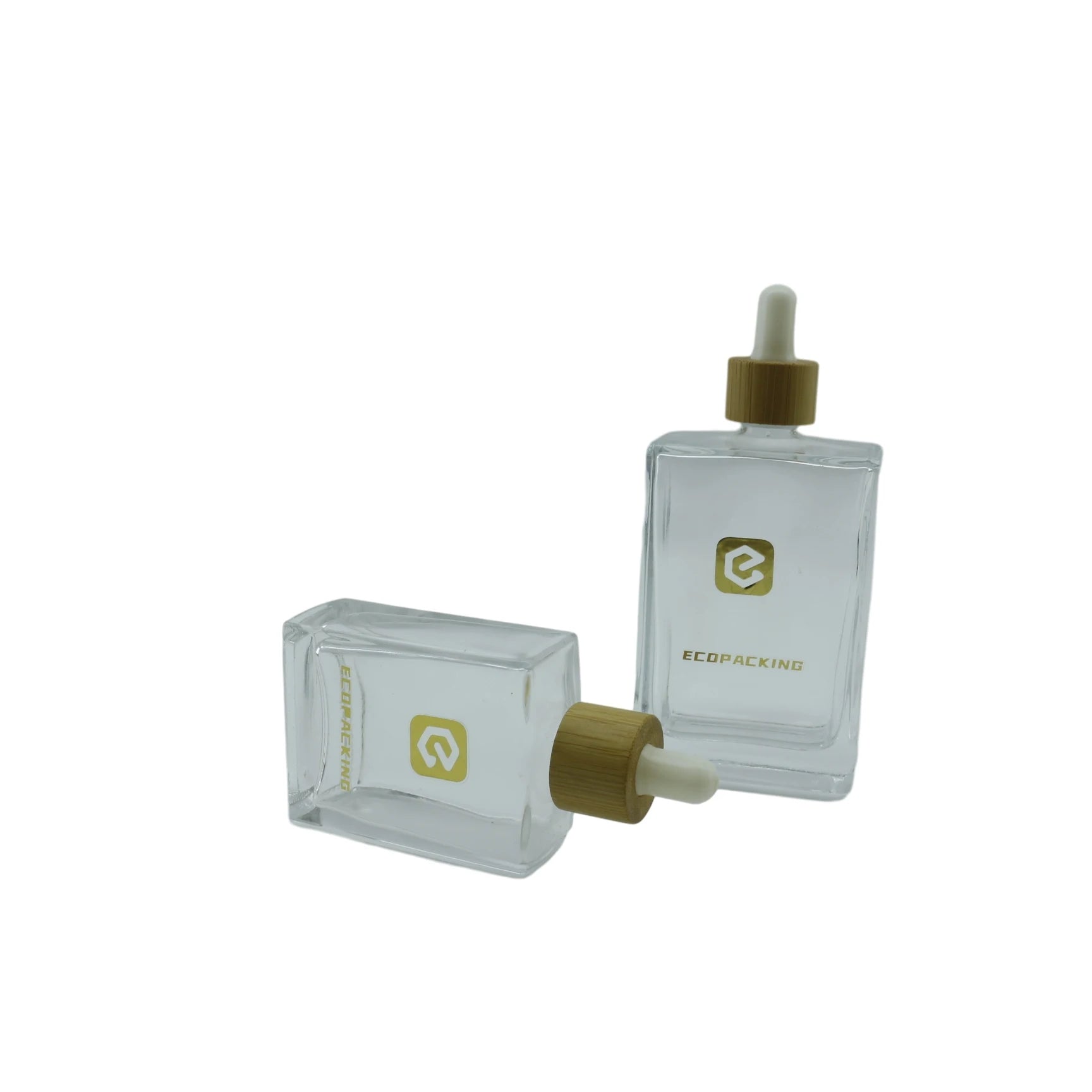 Wholesale Square Essential Oil Serum Bottles 15ml 30ml 50ml 100ml Amber Clear Glass Dropper Bottle With Packaging Box - 图片 4