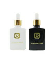 Label Square 1oz 30ml Glass Hair Growth Oil Bottles With Dropper for Massage Oil Essential Oil Serum Skincare Packaging