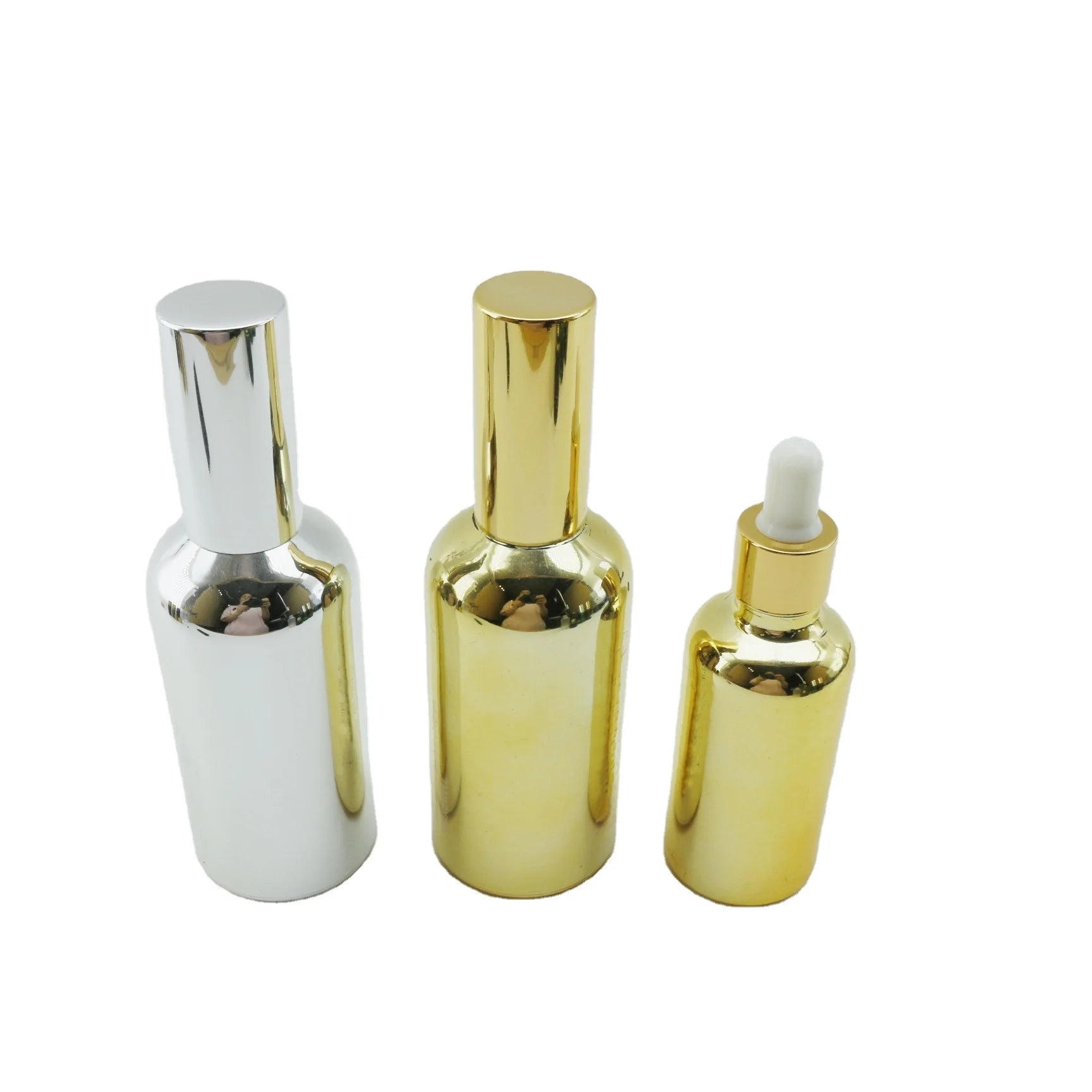 UV Gold Glass Oil Spray Bottle with Pump Mist Sprayer for Massage Oil Serum Perfume 5ml 10ml 15ml 20ml 30ml 50ml 100ml