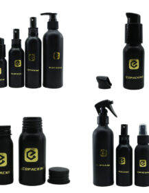30ml 50ml 60ml 100ml 120ml 150ml 200ml 250ml 300ml 500ml 1000ml Metal Bottle Matt Black  Color with Pump Spray