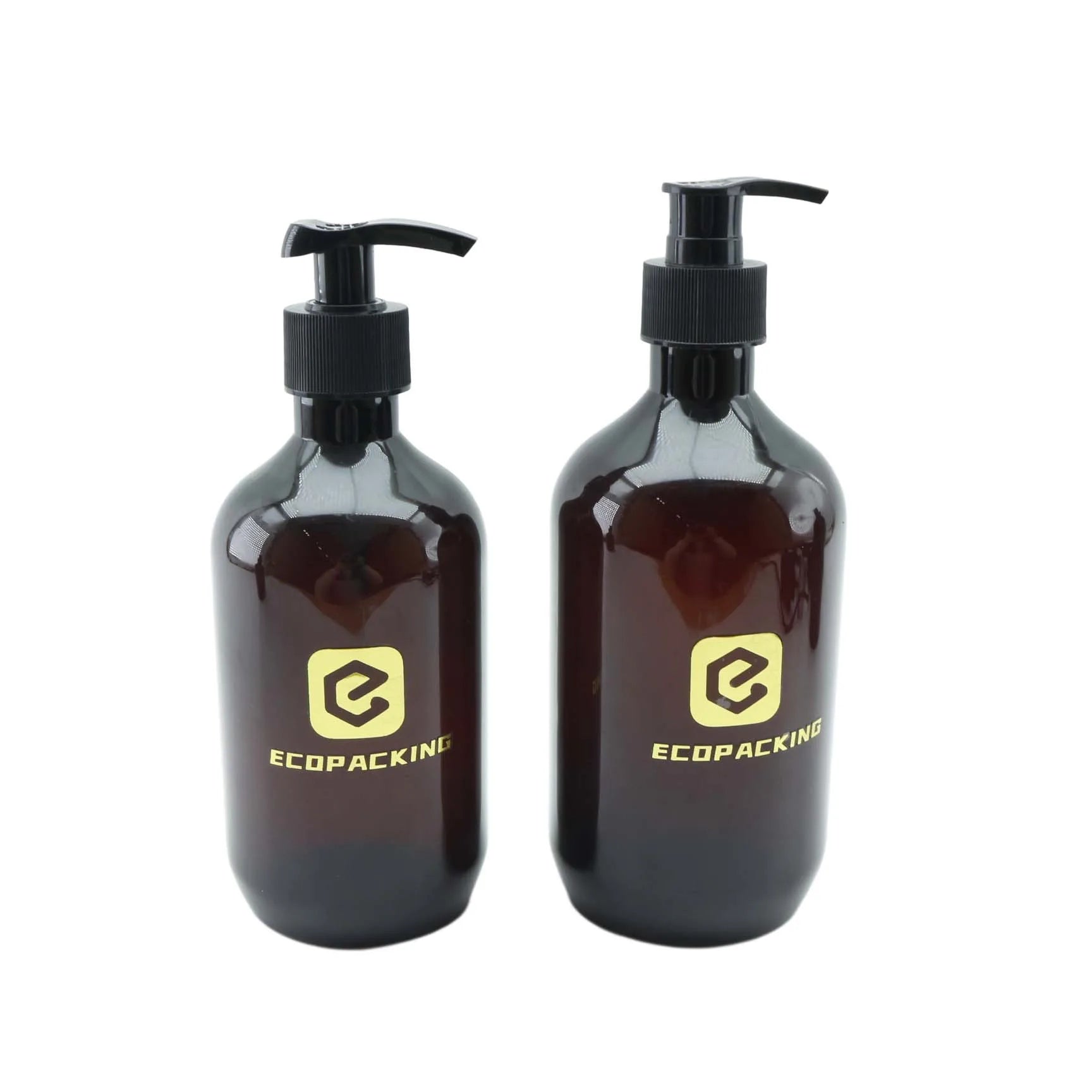 200ml 250ml 300ml 500ml 16oz Amber Shampoo Plastic Bottle Lotion Pump Cosmetic Packaging D888 - 图片 3