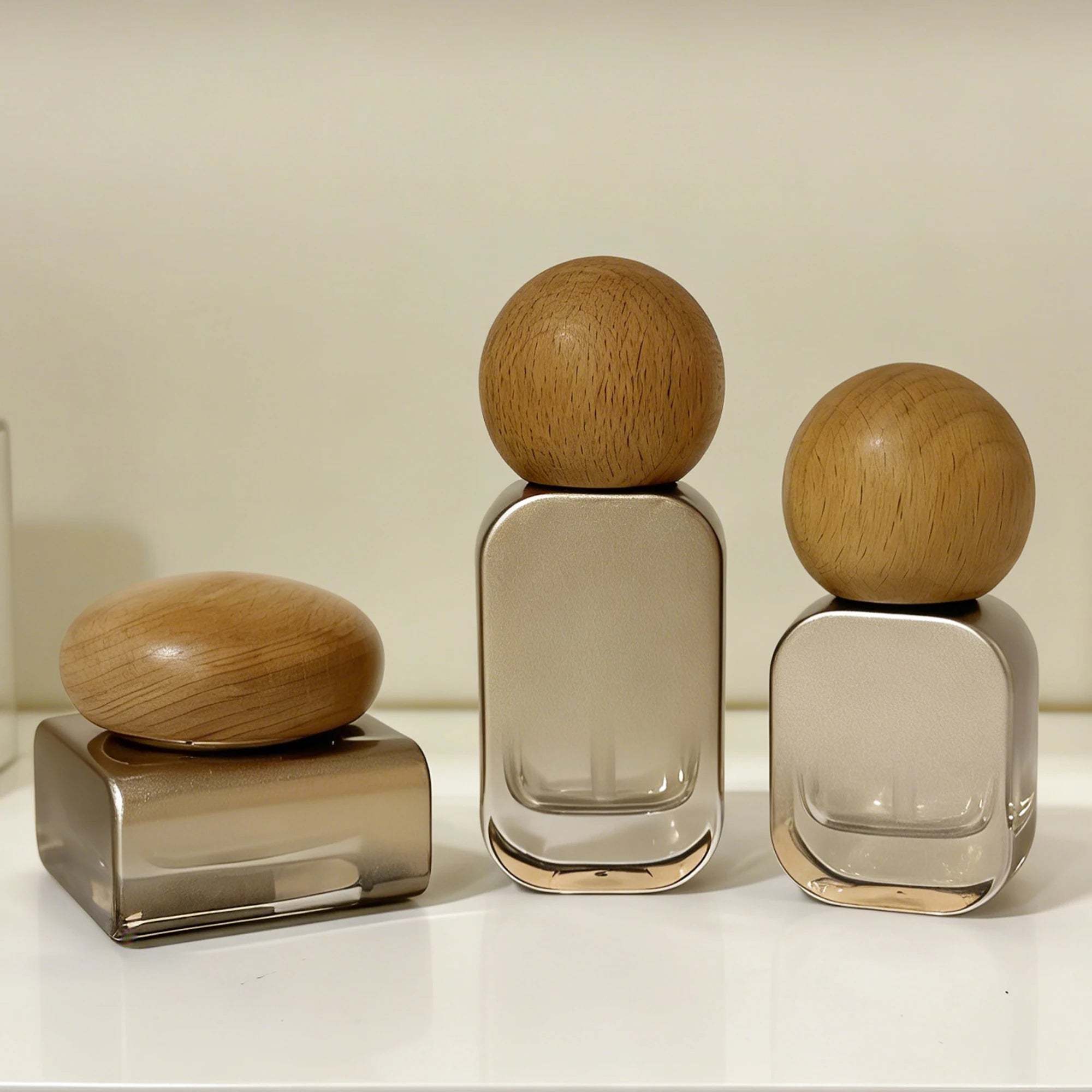 20ml 30ml 50ml 100ml 120ml Luxury Square Glass Lotion Pump Bottle Gold Serum Cream Toner Fine Mist Cosmetic Packaging Set Jar - 图片 6